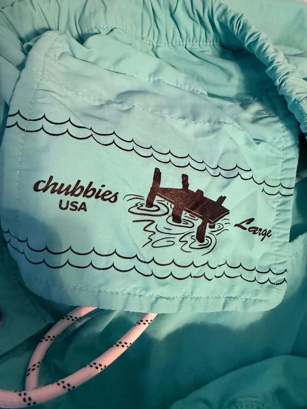 Chubbies Mint Yacht Shorts Rare Find